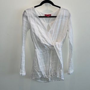 Saks fifth avenue white linen romper